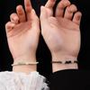 Agate green jade hand-woven bamboo bracelet female Internet celebrity with the same couple hand rope niche simple jewelry