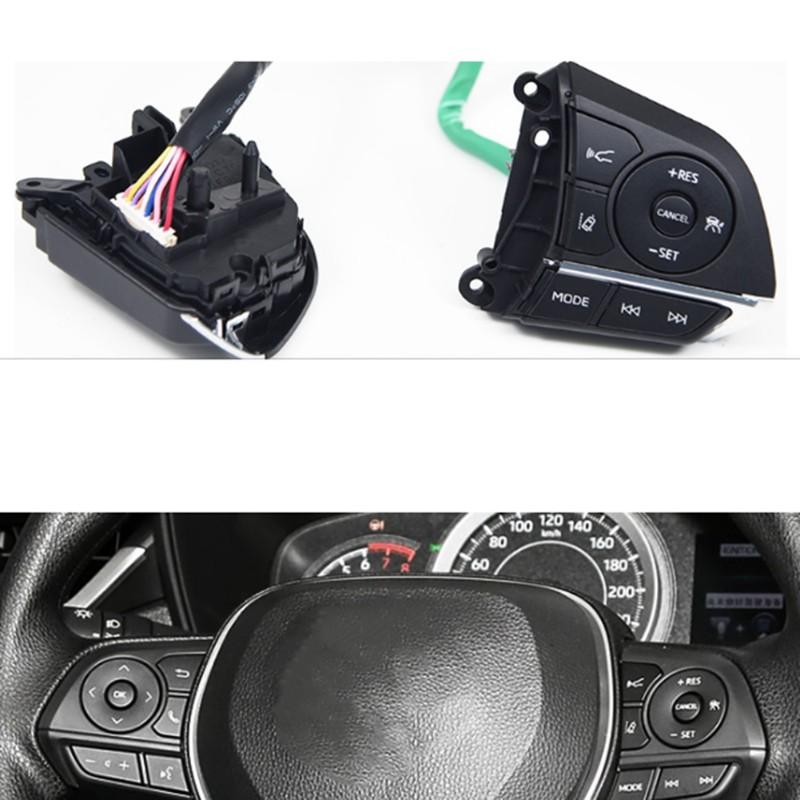 Interruptor de Botão de Volante de Cruise Control Claro Para Carro Controle de Volume Para Toyota Levin Corolla RAV4 2019-2026