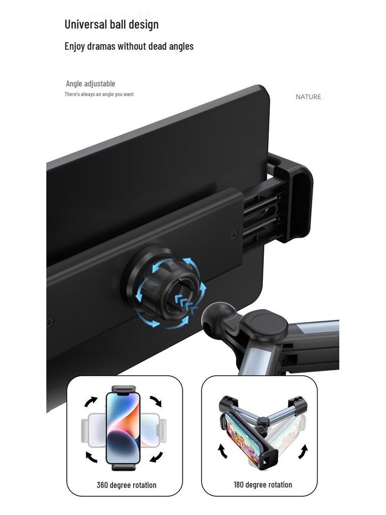 Rotatable Telescopic Universal Car Headrest Phone & Tablet Holder