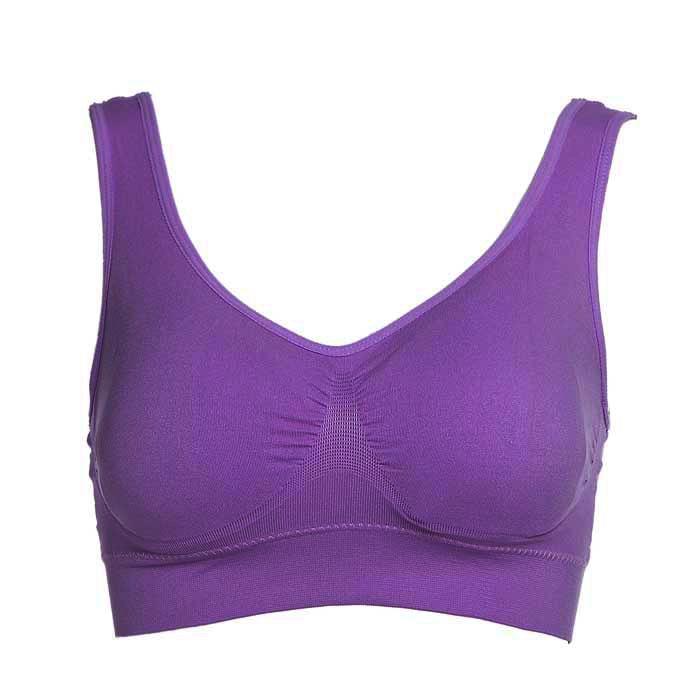 

Sports Vest No Steel Rim Yoga Sports Wen No Trace Zero Bondage Gathering Sleep Yoga Scribes XXL темно-фіолетовий колір
