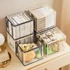 Clear Transparent Storage Box With Dustproof Lid And Portable Handles For Organizing Books Magazines Home Office Study