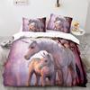 Unicorn Rainbow Duvet Cover Set King Twin Full Size Kids Boy Girl Bedding Set Colourful Cartoon Child Polyester Comforter Cover