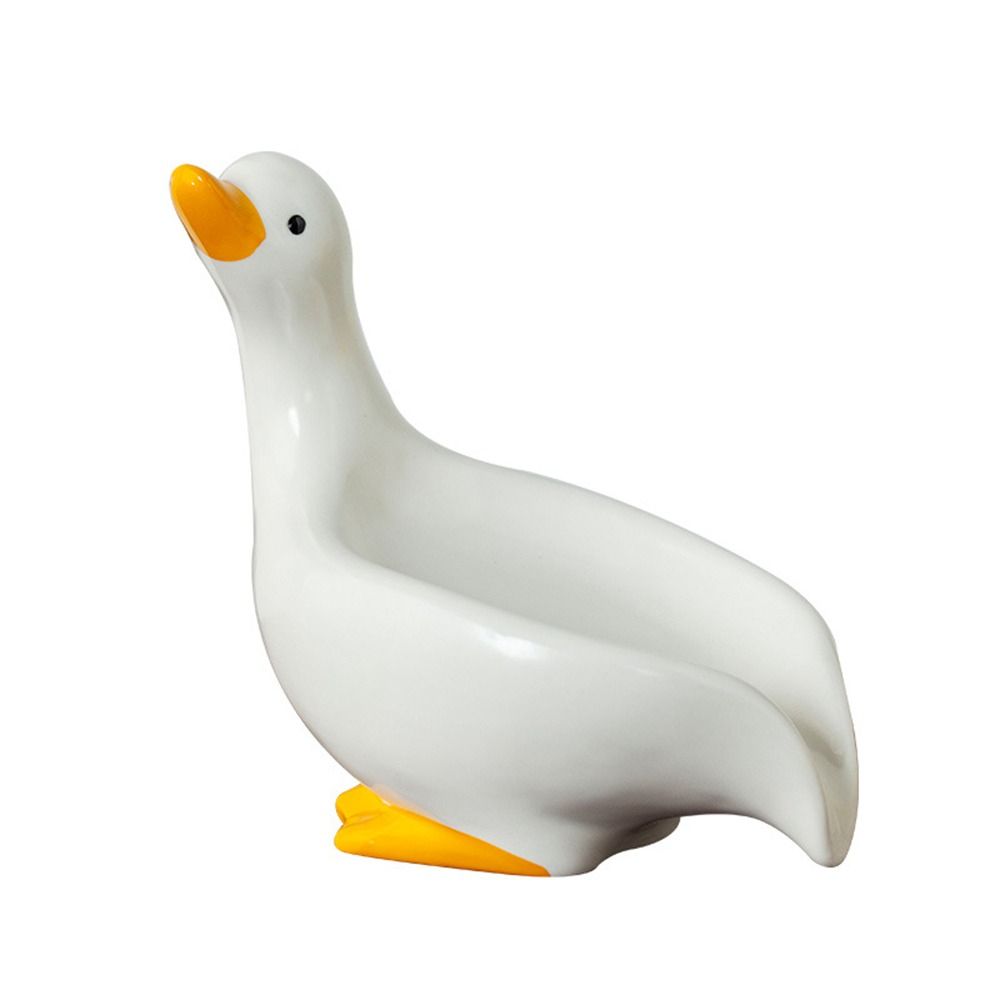 Self-draining Duck-shaped Soap Tray Keeps Soap Dry Ceramic Soap Dish Cartoon Duck Soap Box Shower