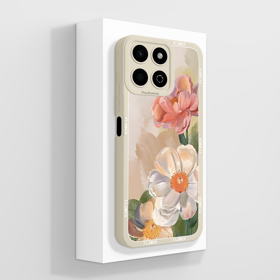 Case For Honor X7 X7A X7C X7D Artistic Oil Painting Floral Soft Silicone Anti Drop Cover For HonorX7 X 7A X7C X7D Fundas Coque
