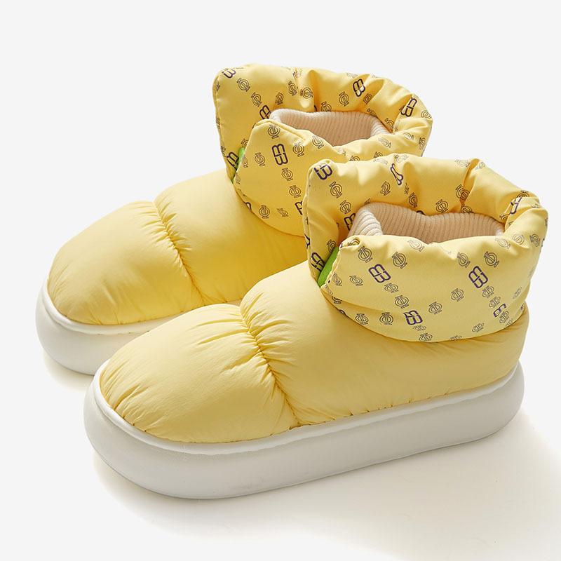 

Водонепроницаемые пуховые женские хлопковые туфли Сохраняют тепло Плюшевая толстая подошва Нескользящие Зимние сапоги для снега Уличная женская обувь на платформе 40-41