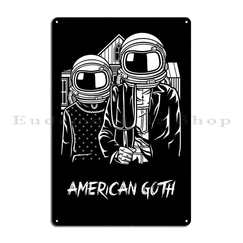 American Goth Metal Plaque Garage Plaques Home Plaques Printing Tin Sign Poster 20x30cm(7.8x11.8inch)