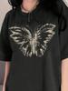 Butterfly Pattern Printing Women's Tees Cotton Women T-Shirts Casual Soft Short Sleeve Tops Comfortable Clothes