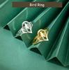 Cazador Adjustable Bird Rings for Women Stainless Steel Cute Animal Open Rings Jewelry Birthday Mother's Day Gift 2026
