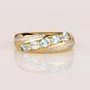 Sky Blue Topaz Ring Gold Plated 925 Sterling Silver with White Topaz