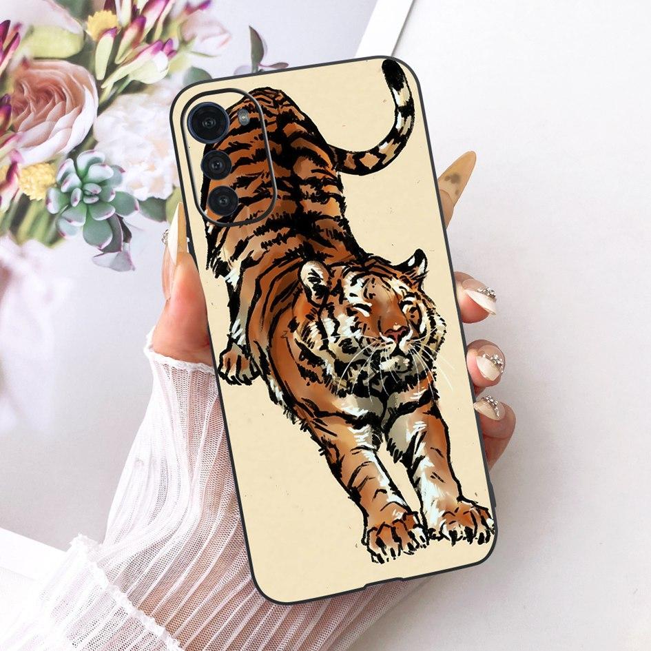 Silicone Case For Motorola Moto E32 E32s Cover Fashion Cartoon Dragon Painted Fundas Soft TPU Bumper For MotoE32 MotoE32s Casing