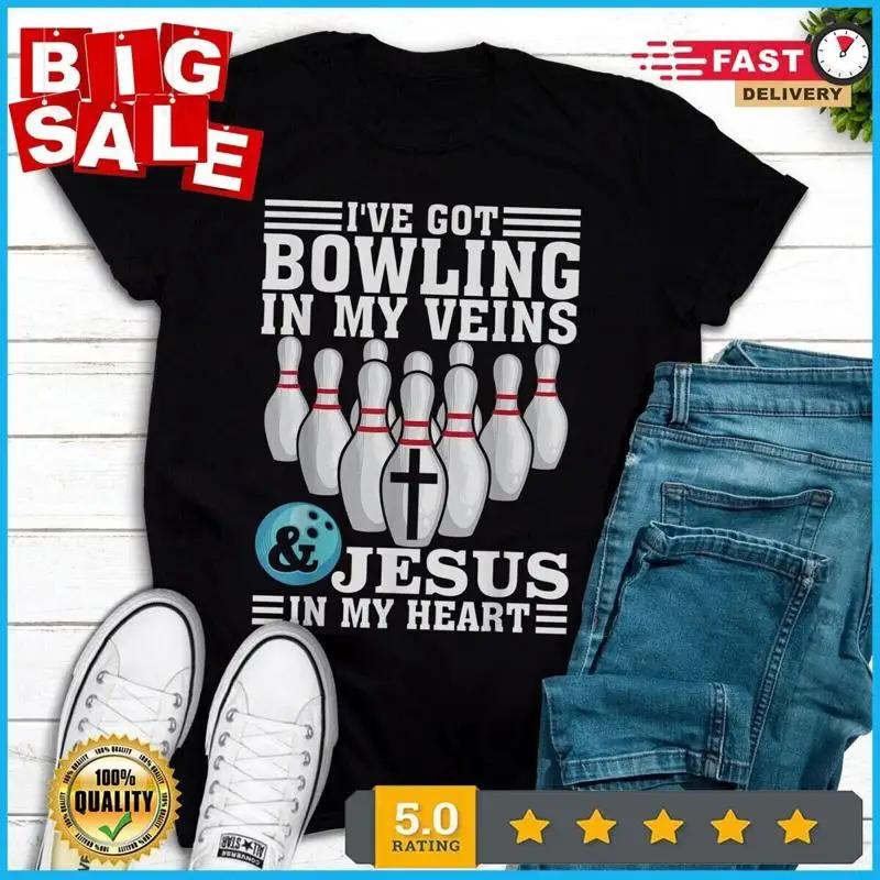 Funny Bowling Gift Cute Bowler And Jesus Love Shirt