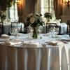 Round Catering Banquet Tablecloth 260Cm White