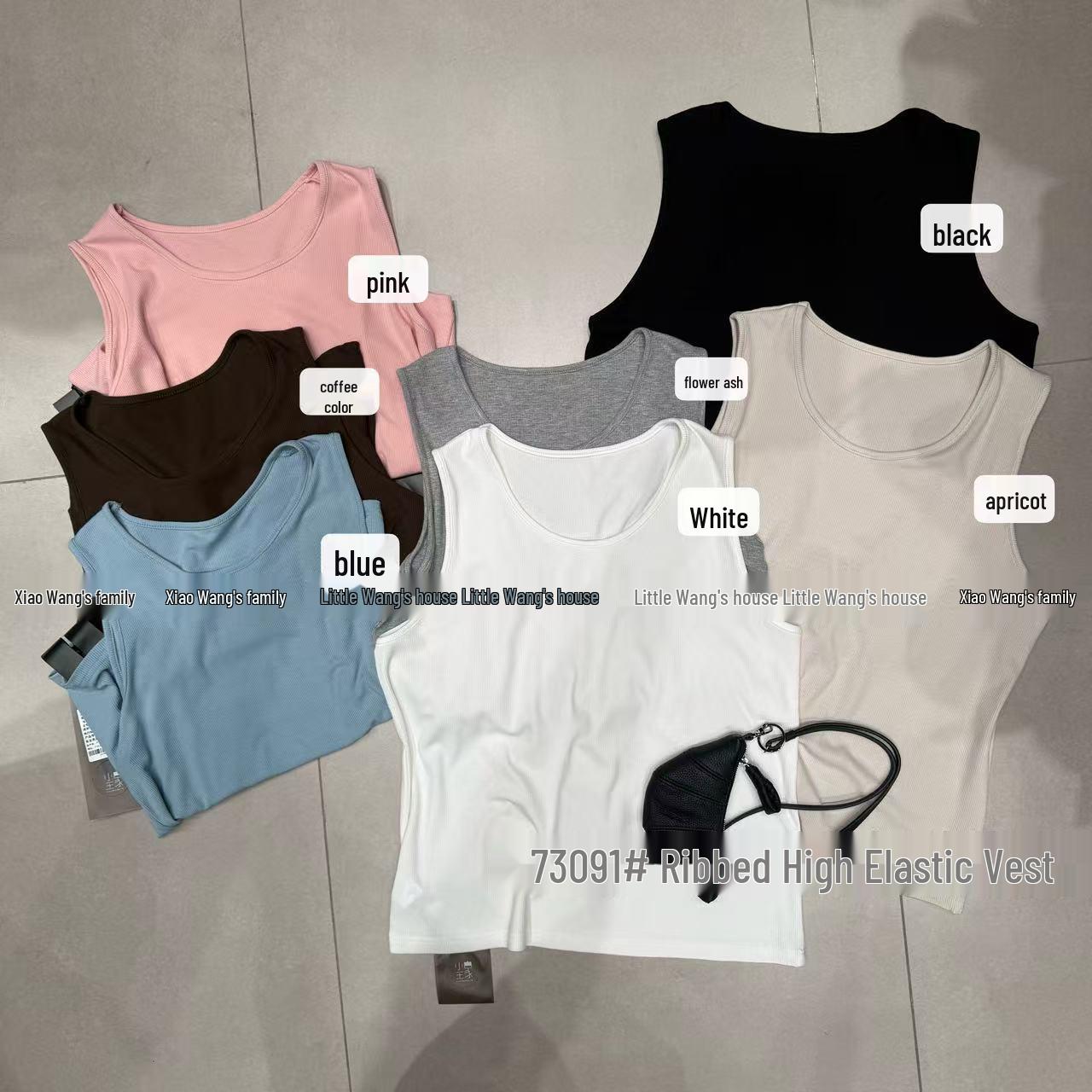 

Майка-топ в рубчик свободного кроя в корейском стиле большого размера от Xiao Wang - однотонная, эластичная, универсальная. One Size белый