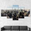 New York Skyline Empire State Building Skyline 5 Piece Five Panel Wall Canvas Print Modern Art Poster Picture Home Decor Gift For Him Her