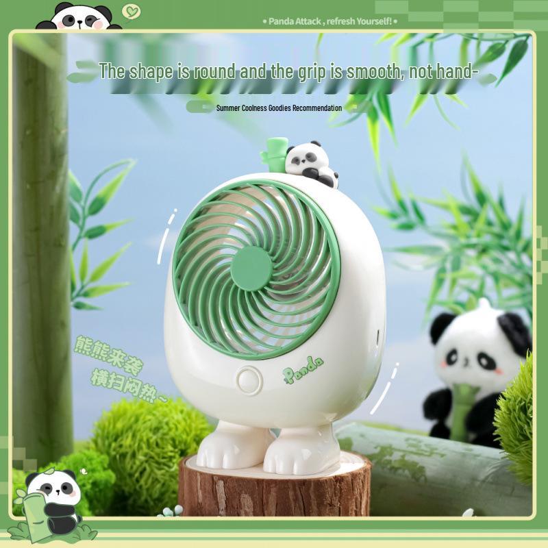 Panda USB Desktop Fan: Quiet, Gentle Breeze for Dorms & Offices