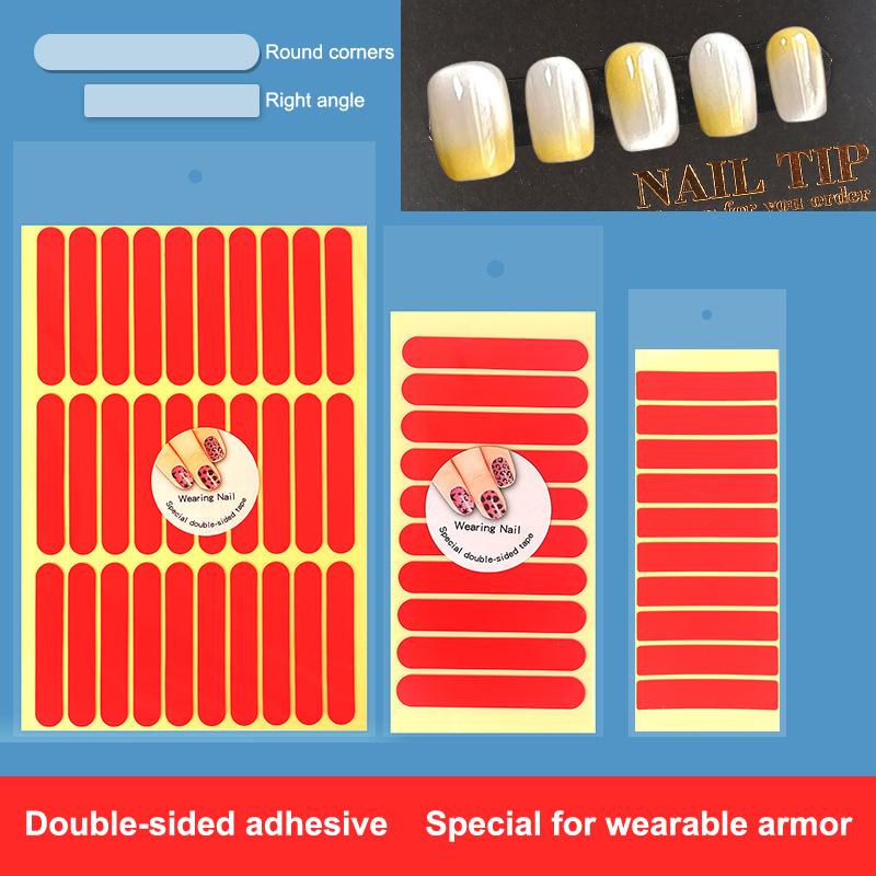 3 Sheets/1 Roll Nail Art Adhesive Tape Double-Sided Adhesive Clear Nail Display Tape For Fingernails Decorative Beauty Stickers