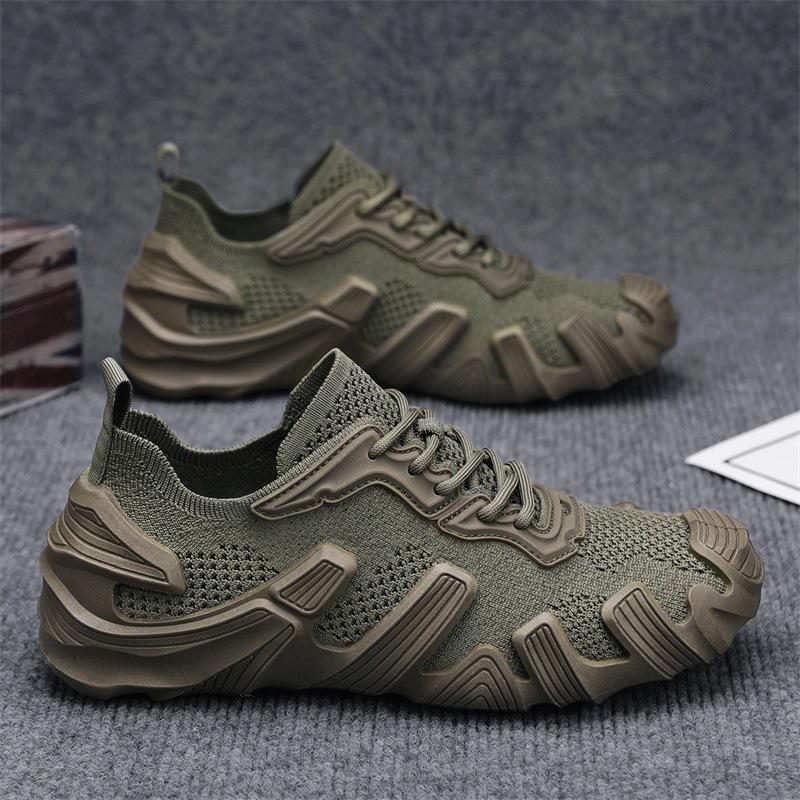 

Мужская обувь 2025 года, новая весенняя обувь из тонкой сетки, дышащая, сетчатая обувь, мужские спортивные носки на платформе, модные туфли 44