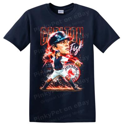 Carlton Fisk Boston Red Sox Catcher Baseball T Shirt Hall of Fame Tee Legend