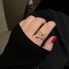 Koreansk Ring Imitasjonsperle Vinger Zirkon Åpne Ringer Utsøkt Geometrisk Fingerring Kvinner Trendy Temperament Allsidige Smykker