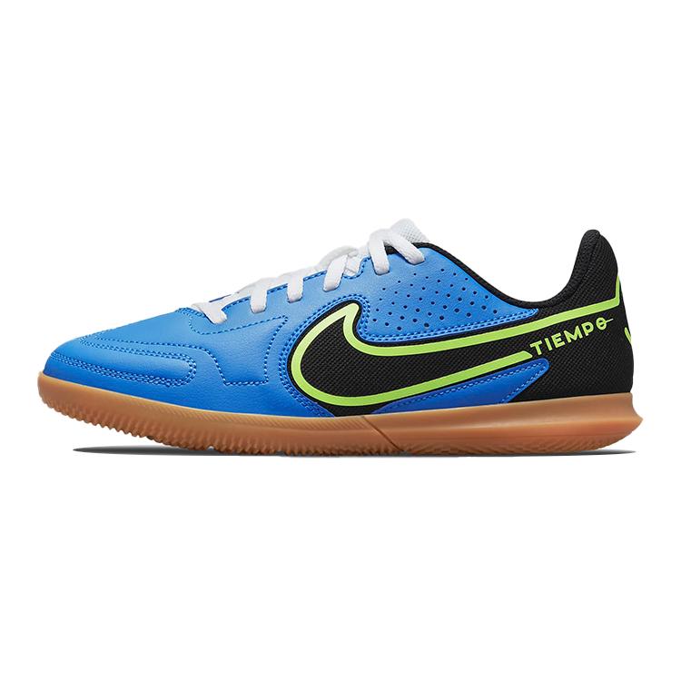 New Nike Tiempo Legend 9 Slip Resistant Cushioning Abrasion Resistant Low Top Kids' Soccer Shoes Blue Black Kids' DA1332-403