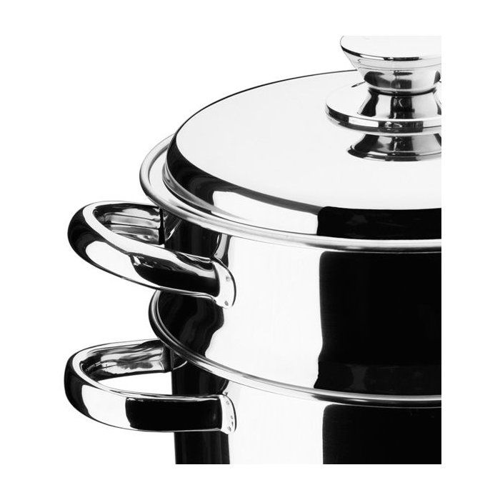 Ensemble cuisson vapeur - INOXIBAR - Marmite et cuiseur - acier inoxydable - cuisson vapeur - induction - Ø20 x H 23 cm