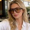 New Oversized Ins Popular Fashion Square Women Sunglasses Retro Men Sun Glasses Female Fashion Outdoor Mirror Oculos