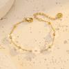 GEMCHIC Women's Colorful Flower Beaded Bracelet Fashion Simple Luxury Jewelry