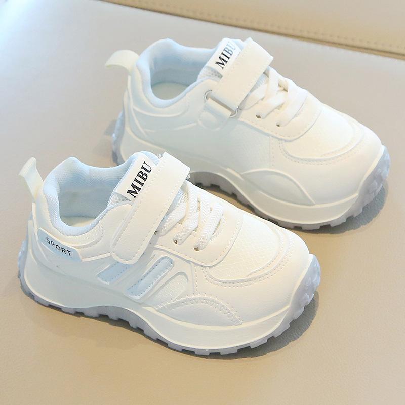Kids Leather Sneakers Soft Casual Shoes For Boys And Girls Spring Summer Children Flat Sports Trainers