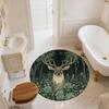 Forest Deer,Round Area Rug,Carpet Rug for Living Room Bedroom Sofa Playroom Decor,Non-slip Floor Mat
