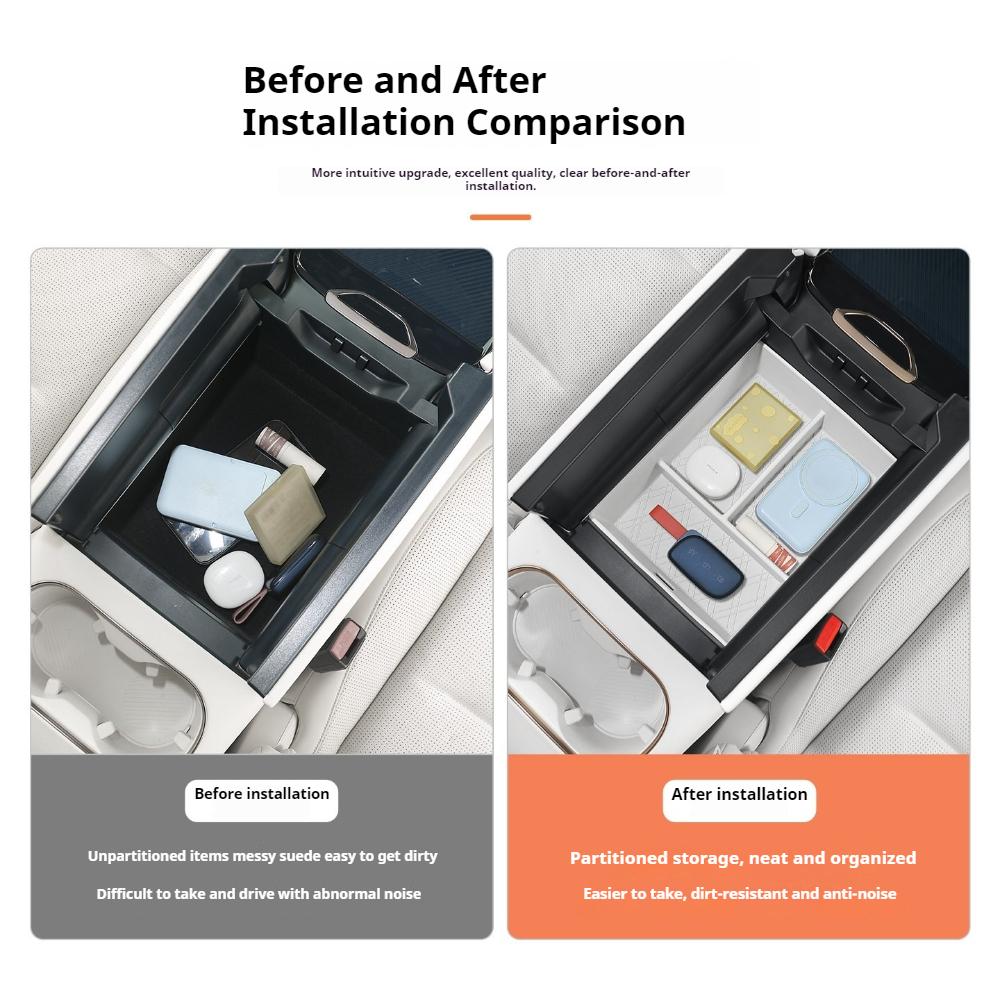 Fit For LYNK & Co 900 2025+ Car Specialized Armrest Box Storage Box Center Console Silicone Storage Box Interior Modification