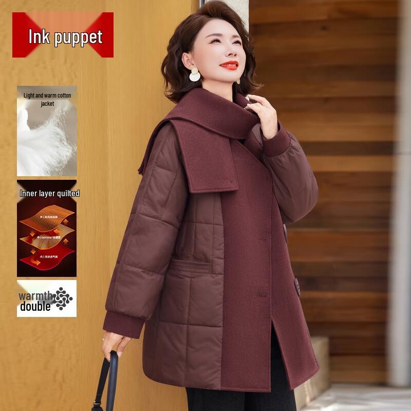 

Women s Mid-Length Padded Winter Jacket 4XL