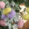 Artificial Flower Wreath with Easter Eggs Spring Wreath Hanging Decoration for Door Wall Window Festival Celebration