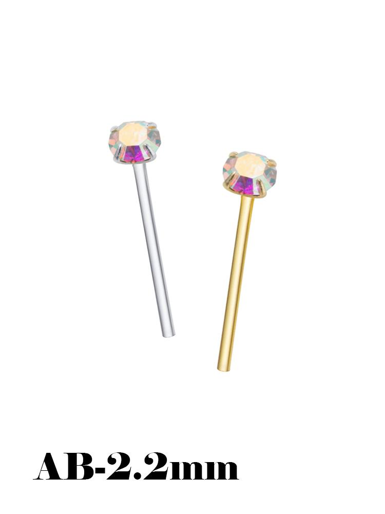 925 Silver Crystal Different Size Nose Studs Nose Piercing Body Jewelry Piercing Nez Pircing Nariz Joyería Corporal