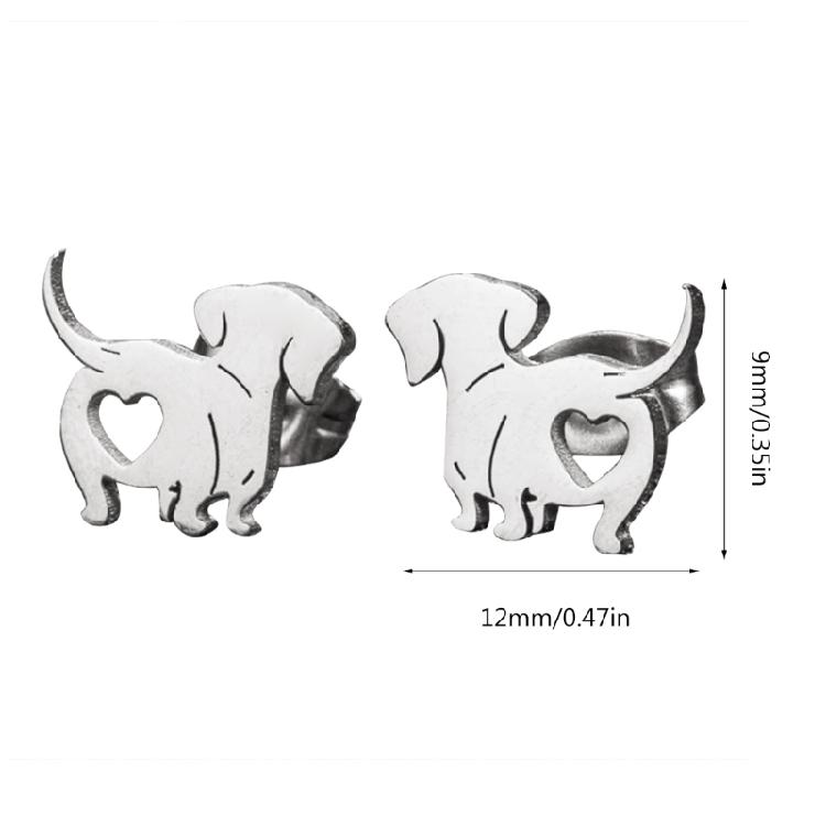 Fashion Ear Jewelry Pet Dog Ear Stud Dachshund Ear Pins Alloy Material for Daily