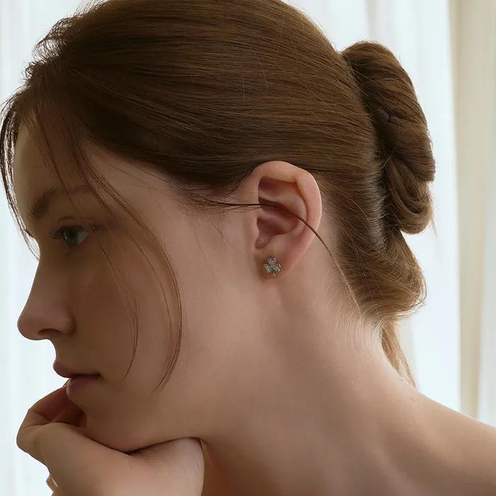 [Silver925] Pena Clover Earrings