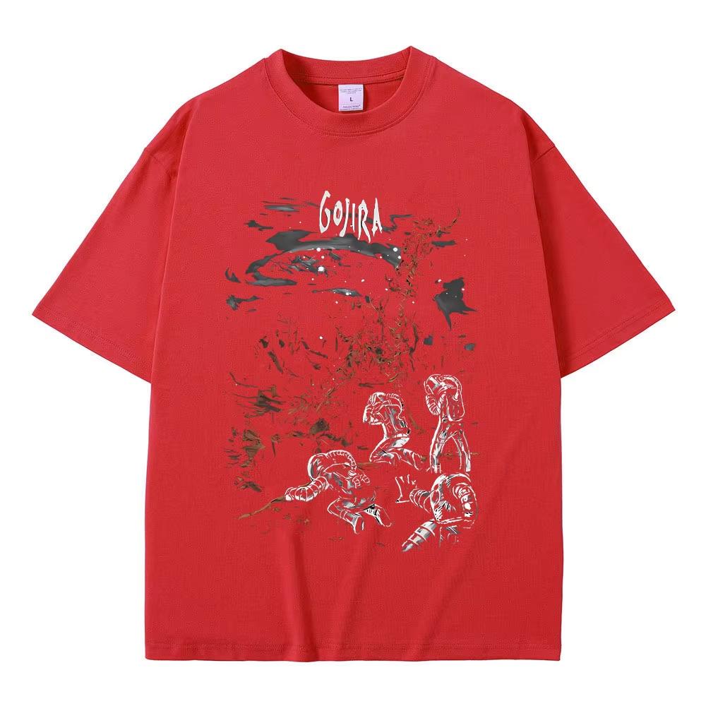 Limited French Vintage Metal Band Gojira From Mars To Sirius Album Graphic T Shirt Men Women Gothic Rock Music Oversized T-shirt