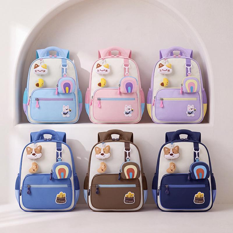 Cartoon Children's Backpack for Kindergarten Babies Back-supporting Schoolbag for Protecting The Spine