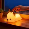 LED Rechargeable Cartoon Deer Lamp Decoration Bedside Lamp Silicone Wireless Night Lights Touch Control Night Light M4YD