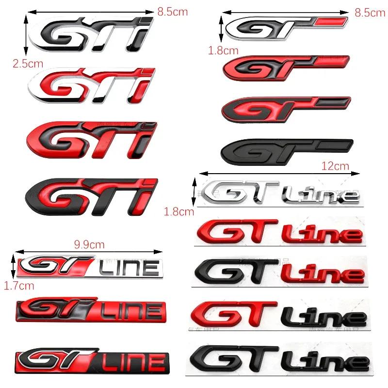 Car Fender Metal Sticker Rear Trunk Badge Emblem For Peugeot GTI GT GTline GT RCZ 406 405 205 3008 206 208 408 508 407 107 307