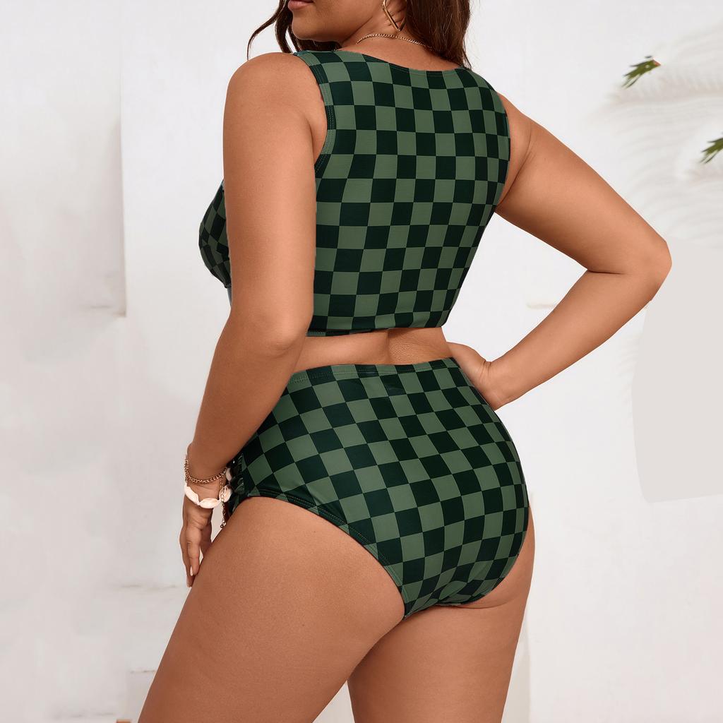 Women's Two-Piece Bikini Set Plus Size Split Swimsuit