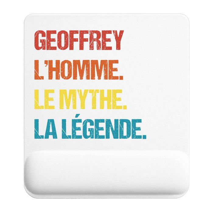 Tapis de souris - PLANETEE - Geoffrey Mythe Légende Vintage - Multicolore - 22x18 cm - Ép. 3 mm