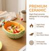 Hami Melon Shape Fruit Bowl with Fork Large Capacity Cute Toothpick with Holder  Dessert Serving