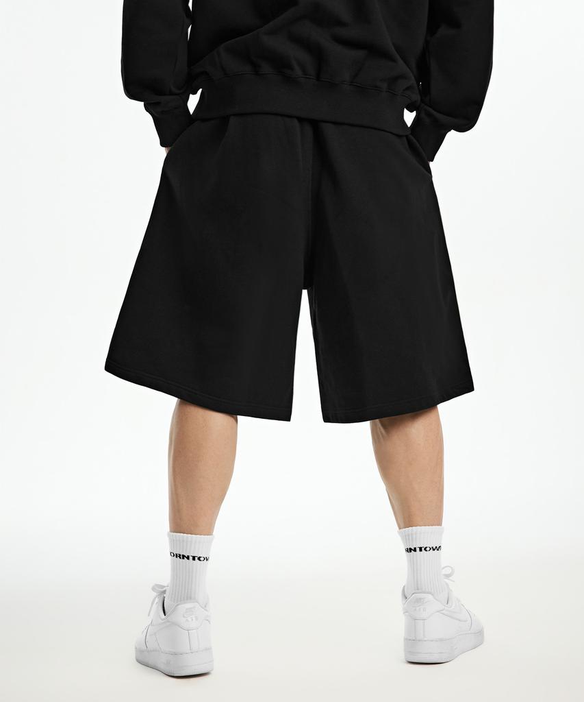 BORN TO WIN Chrome B Logo Half Pants Long Ver [Black]