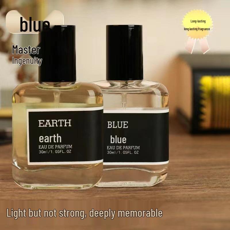 Blue Earth Men's Perfume: Fresh Woody Scent, Long-Lasting and Natural, Ideal for Students.