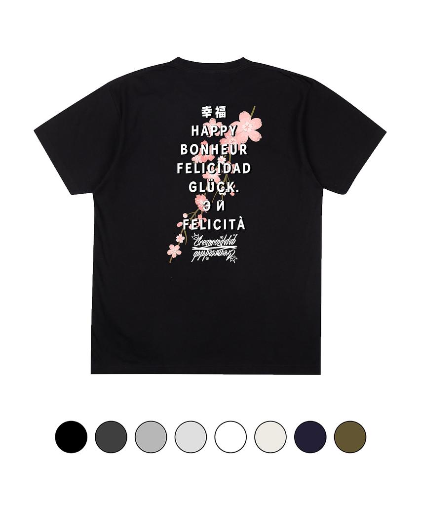 CREAM SODA LAB Crsdel Happy Language Short Sleeve T-Shirt (Type B)