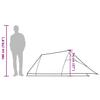 Tunnel Tent for 2 Persons Grey and Orange Waterproof