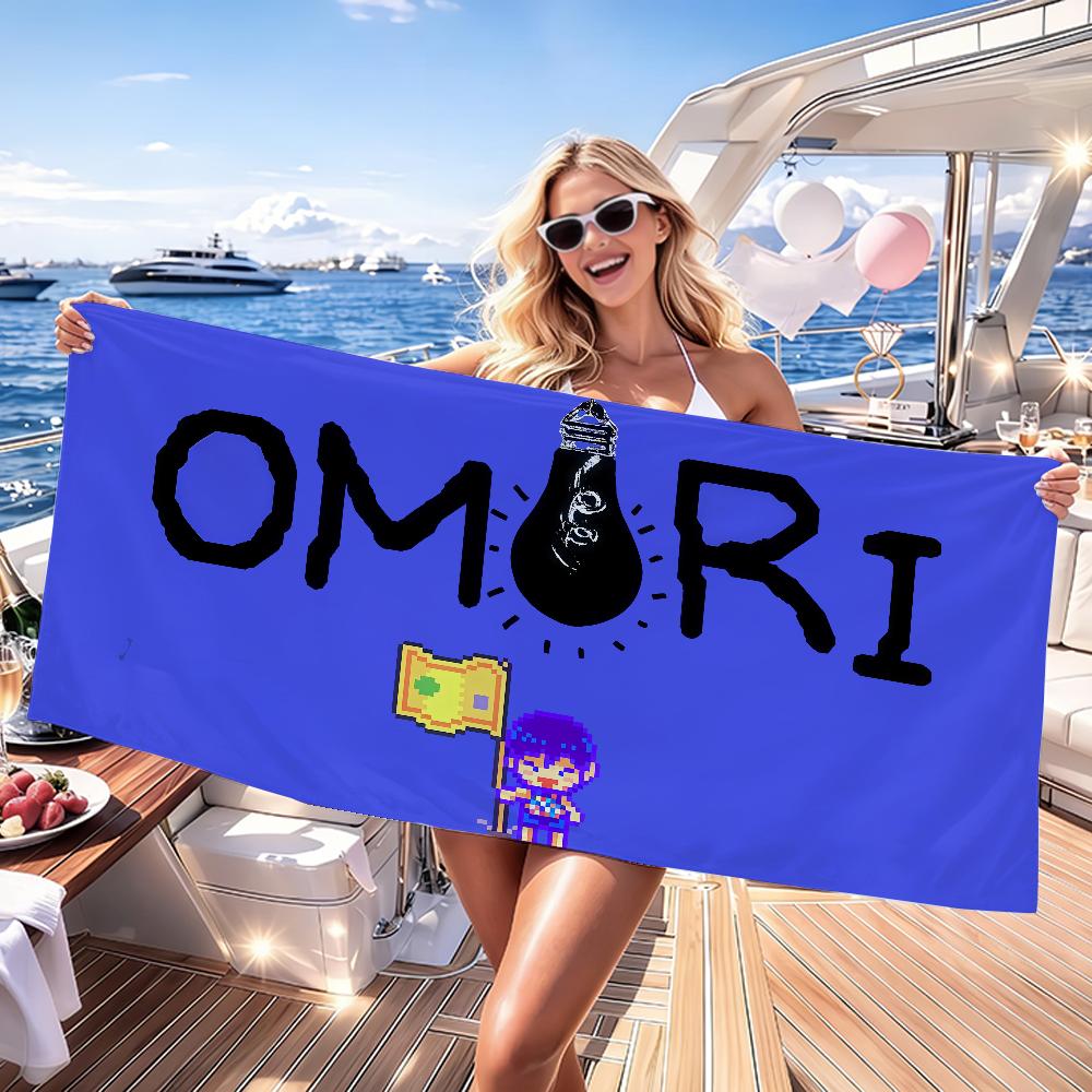 Game OMORI Towel Beach Towels Yoga Gym Lightweight Portable For Swimming Shower Travel Sports Accessories Sandproof