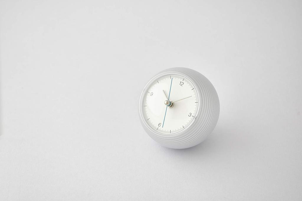 Lemnos Table Clock Aluminum White Earth Clock Lemnos W10 x H10 x D10cm TIL16-10WH Size