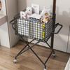 Kids Rolling Toy Storage Cart Mobile Organizer Trolley Home Book Bag Rack Snack And Plush Toy Bin for Children