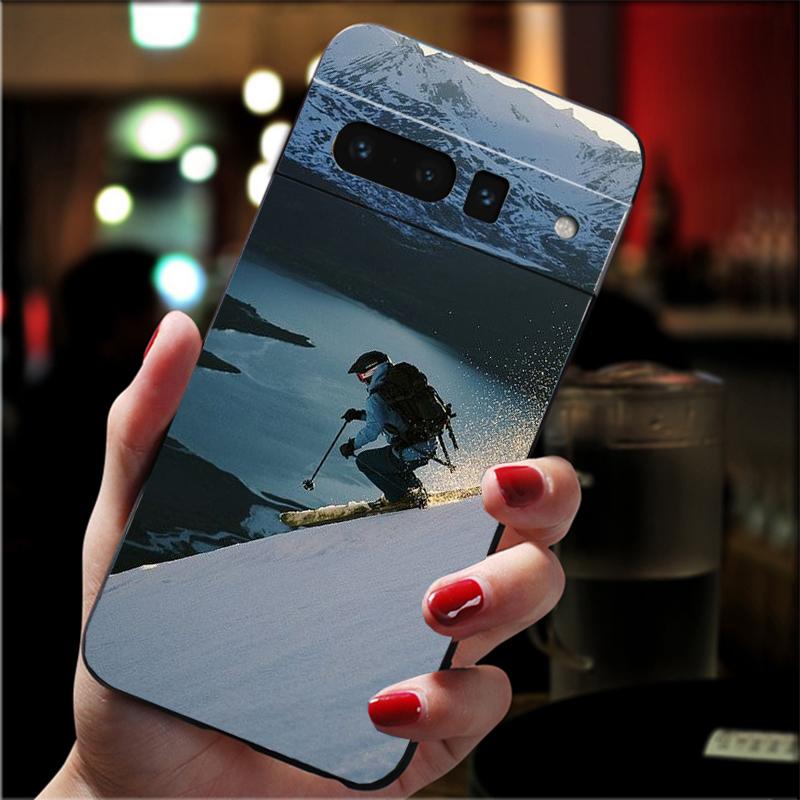 

Phone Case For Google Pixel 10 9 Pro XL 9A 8 7 6 Pro Pixel 8A 7A 6A Pixel 8 7 6 5 Snow Die Ski Snowboard Sport Google Pixel 7 Pro